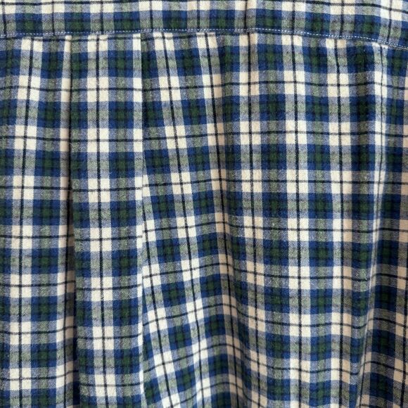 Men's Abercrombie & Fitch 100% Cotton Size L Blue/Green/Cream EUC Button Down - Picture 5 of 6